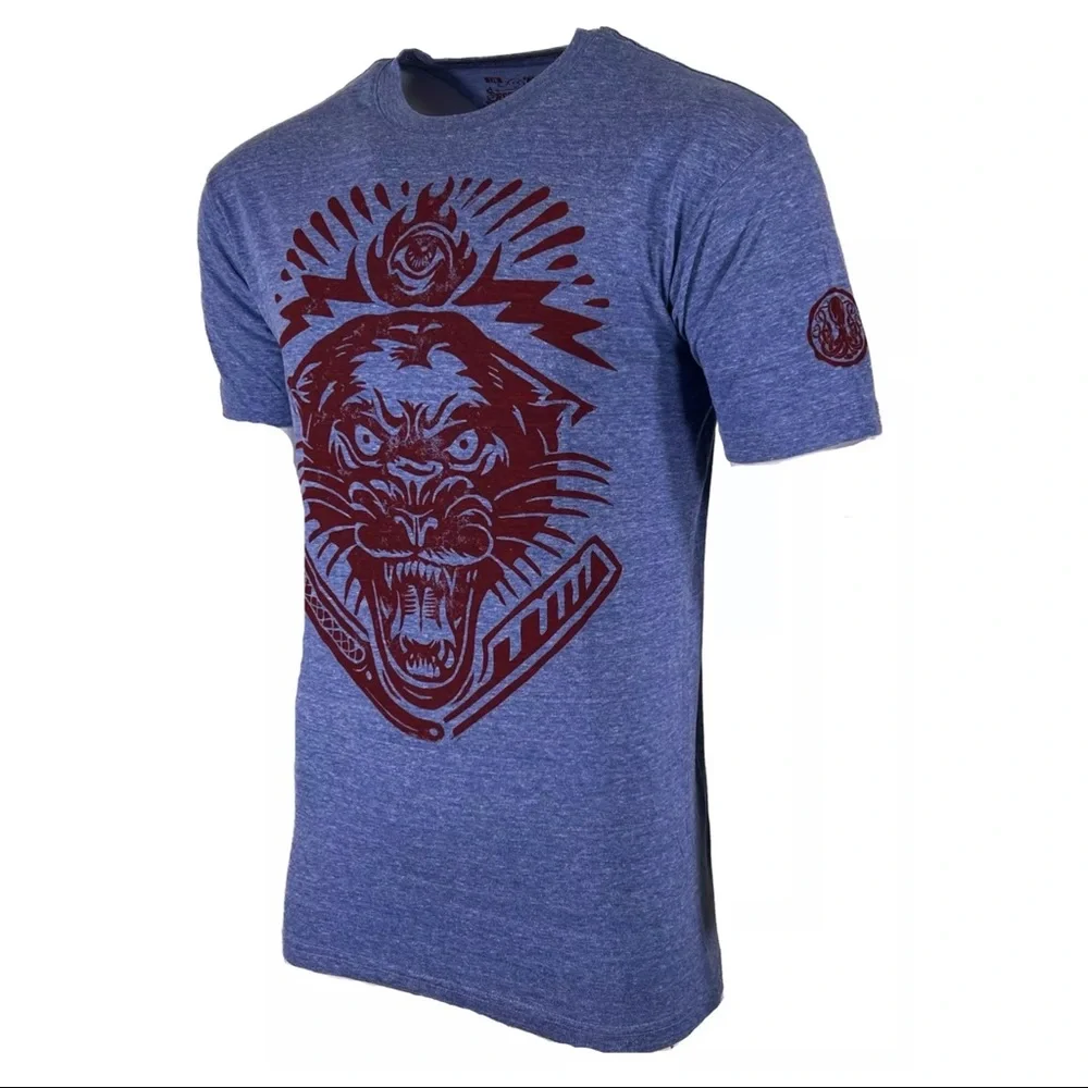 Secret Artist by Affliction Men's T-shirt ELECTRIC PANTHER